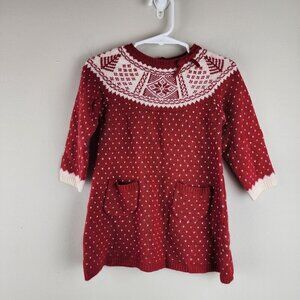 Janie and Jack sz 12-18 months Holiday red dress wool cashmere blend
